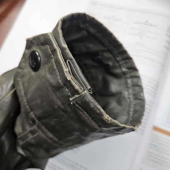 SAM. New York Women's Coat Size S PINK RACCOON FUR HOODIE Army Green Jacket - Picture 14 of 15